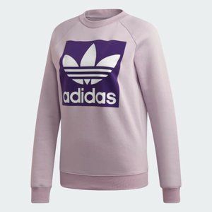Adidas Purple Trefoil Crewneck
